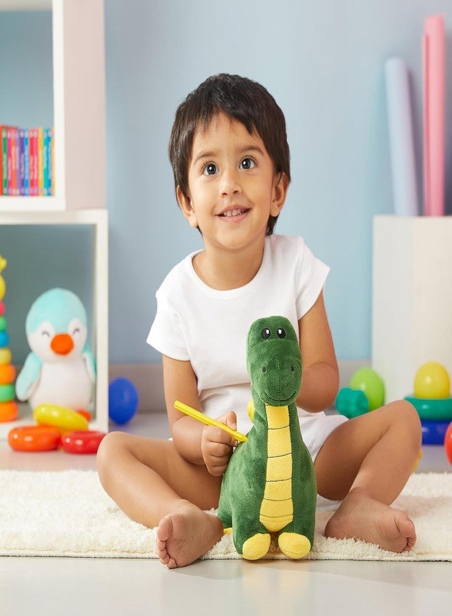 Fun4you Green Dinosaur Soft Toy for Kids - 30cm Plush Cartoon Dino Stuffed Animal Toy for Boys & Girls, Birthday Gift for 1-5 Years Old Toddlers - Image 3
